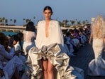 Models present creations of Saudi designer Tima Abid during a show at the Red Sea Fashion Week in Saudi Arabia Models present creations of Saudi designer Tima Abid during a show at the Red Sea Fashion Week in Saudi Arabia