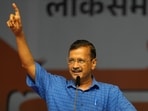 Aam Aadmi Party leader Arvind Kejriwal speaks at an election rally. (AP Photo)(AP)