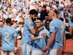 Phil Foden scored a brace in Manchester City's final Premier League match of the season. Phil Foden scored a brace in Manchester City's final Premier League match of the season.