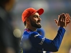Royal Challengers Bengaluru's Virat Kohli celebrates after winning the Indian Premier League match against Chennai Super Kings at the M Chinnaswamy Stadium in Bengaluru. Royal Challengers Bengaluru's Virat Kohli celebrates after winning the Indian Premier League match against Chennai Super Kings at the M Chinnaswamy Stadium in Bengaluru.