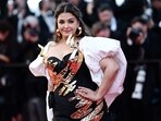 Aishwarya Rai Bachchan arrives for the screening of the film Megalopolis at the 77th edition of the Cannes Film Festival in Cannes. Aishwarya Rai Bachchan arrives for the screening of the film Megalopolis at the 77th edition of the Cannes Film Festival in Cannes.