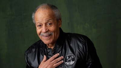 FILE - Former NASA astronaut Ed Dwight poses for a portrait to promote the National Geographic documentary film "The Space Race" during the Winter Television Critics Association Press Tour, Thursday, Feb. 8, 2024, at The Langham Huntington Hotel in Pasadena, Calif. America's first Black astronaut candidate has finally made it to space 60 years later, flying with Jeff Bezos’ rocket company. Ninety-year-old Dwight blasted off from West Texas with five other passengers on Sunday, May 19, 2024. (AP Photo/Chris Pizzello, File) (Chris Pizzello/Invision/AP) FILE - Former NASA astronaut Ed Dwight poses for a portrait to promote the National Geographic documentary film "The Space Race" during the Winter Television Critics Association Press Tour, Thursday, Feb. 8, 2024, at The Langham Huntington Hotel in Pasadena, Calif. America's first Black astronaut candidate has finally made it to space 60 years later, flying with Jeff Bezos’ rocket company. Ninety-year-old Dwight blasted off from West Texas with five other passengers on Sunday, May 19, 2024. (AP Photo/Chris Pizzello, File) (Chris Pizzello/Invision/AP)