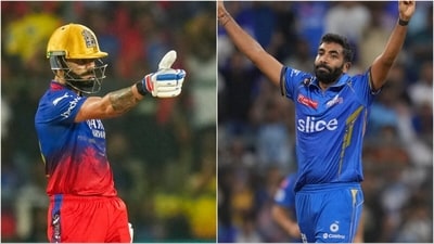 Virat Kohli (L) and Jasprit Bumrah have been the top performers of their respective sides in this season (PTI) Virat Kohli (L) and Jasprit Bumrah have been the top performers of their respective sides in this season (PTI)