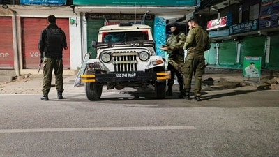 Anantnag: Security personnel deployed after terrorists attacked a tourist camp, in Anantnag district, Saturday, May 18, 2024. A couple from Rajasthan suffered injuries in the incident. (PTI Photo) Anantnag: Security personnel deployed after terrorists attacked a tourist camp, in Anantnag district, Saturday, May 18, 2024. A couple from Rajasthan suffered injuries in the incident. (PTI Photo)