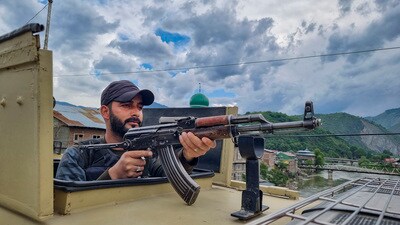 Police said militants shot the former sarpanch in Harpura village of Shopian while a man and a woman, identified as Tabrez and Farah, of Rajasthan, were injured after militants opened fire at Yannar, Anantnag. (PTI) Police said militants shot the former sarpanch in Harpura village of Shopian while a man and a woman, identified as Tabrez and Farah, of Rajasthan, were injured after militants opened fire at Yannar, Anantnag. (PTI)