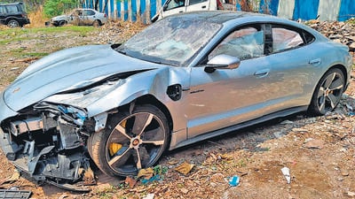 The minor was driving the car without a registration number. (HT PHOTO) The minor was driving the car without a registration number. (HT PHOTO)