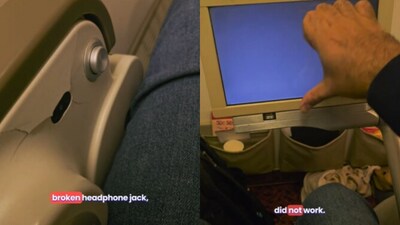 A man shared his review of an Air India flight. A man shared his review of an Air India flight.