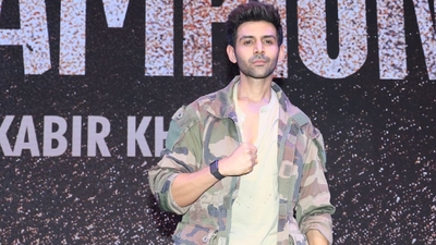 On Saturday, Kartik Aaryan unveiled the trailer of Chandu Champion in Gwalior.