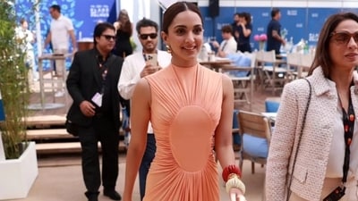 Kiara Advani's floor-length ensemble is from Alaïa. Celebrity stylist Lakshmi Lehr styled Kiara in the ensemble. Kiara Advani's floor-length ensemble is from Alaïa. Celebrity stylist Lakshmi Lehr styled Kiara in the ensemble.