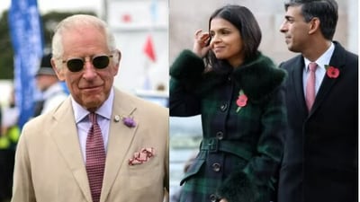 Rishi Sunak and Akshata Murty are said to be richer than King Charles. Rishi Sunak and Akshata Murty are said to be richer than King Charles.