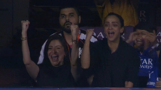 Anushka Sharma jumped with joy when the Royal Challengers Bengaluru won over Delhi Capitals earlier this month.