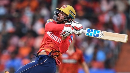 Making his captaincy debut for PBKS, Jitesh (32 off 15) guided the Punjab heavyweights to 214-5 in 20 overs. (AFP)