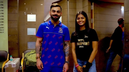 Shreyanka Patil slammed RCB men's team trolls. (X Image)