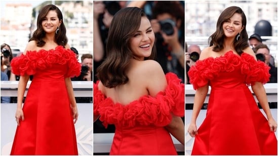 Selena Gomez poses during a photocall for the film Emilia Perez at the Cannes Film Festival. (AP, AFP, Reuters)