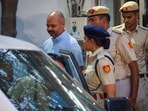 Delhi Police personnel with Chief Minister Arvind Kejriwal's aide Bibhav Kumar come out of Kejriwal's residence after recreation of the scene Delhi Police personnel with Chief Minister Arvind Kejriwal's aide Bibhav Kumar come out of Kejriwal's residence after recreation of the scene