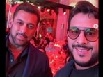 Dubai: Bollywood actor Salman Khan (left) and boAt co-founder Aman Gupta (right) at an event. 