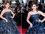 Urvashi Rautela wears a quirky reptile necklace on the Cannes Film Festival red carpet. Urvashi Rautela wears a quirky reptile necklace on the Cannes Film Festival red carpet.