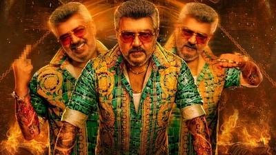 Ajith Kumar's first look from Good Bad Ugly. Ajith Kumar's first look from Good Bad Ugly.