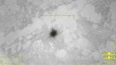 A Turkish Bayraktar Akinci drone detected a heat source early Monday, believed to be the wreckage of the helicopter carrying Iranian President Ebrahim Raisi, and alerted Iranian authorities. (TRT News) A Turkish Bayraktar Akinci drone detected a heat source early Monday, believed to be the wreckage of the helicopter carrying Iranian President Ebrahim Raisi, and alerted Iranian authorities. (TRT News)