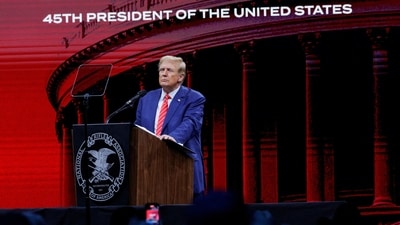 Former U.S. President Donald Trump speaks at the annual National Rifle Association (NRA) meeting in Dallas, Texas, U.S., May 18, 2024. REUTERS/Shelby Tauber (REUTERS)