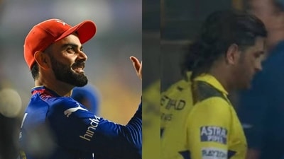 Virat Kohli was the only active RCB member to follow MS Dhoni into CSK dressing room after no-handshake scene Virat Kohli was the only active RCB member to follow MS Dhoni into CSK dressing room after no-handshake scene