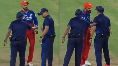 Virat Kohli was constantly at umpires' ears. (Screengrab) Virat Kohli was constantly at umpires' ears. (Screengrab)