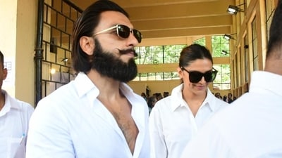 Ranveer Singh and Deepika Padukone cast votes on Monday for the Lok Sabha elections. Ranveer Singh and Deepika Padukone cast votes on Monday for the Lok Sabha elections.