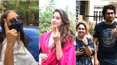Tabu, Janhvi Kapoor, Ira Khan and Junaid Khan cast their votes.