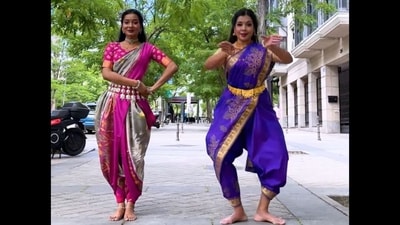 The image shows women dancing to Sakal Ban from Sanjay Leela Bhansali's Heeramandi: The Diamond Bazaar. (Instagram/@purnatamohanty) The image shows women dancing to Sakal Ban from Sanjay Leela Bhansali's Heeramandi: The Diamond Bazaar. (Instagram/@purnatamohanty)
