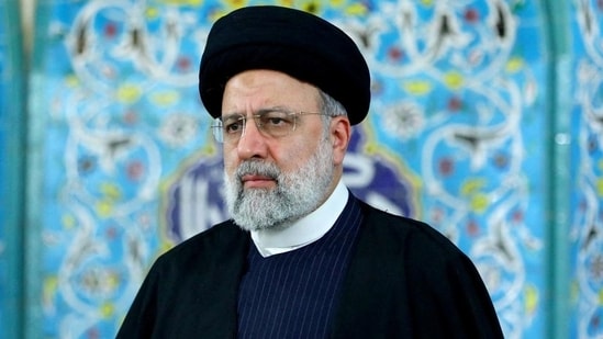 Iranian President Ebrahim Raisi looks on during a meeting in Minab, Iran, February 2, 2024. (via REUTERS)