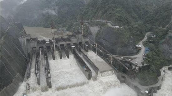The project management has diverted the water with the Kangra district administration’s permission but protection work is pending (HT File (Representative image))