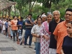 Thane, India - May ,20, 2024: Citizens are seen at the voting booth on Thane Ghodbunder Road Hiranandani Estate  to vote ,in Thane, in Mumbai, India, on, Monday, May,20, 2024. ( Praful Gangurde / HT Photo )					