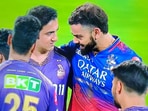 Gautam Gambhir and Virat Kohli hugged each other during the IPL 2024 match at Chinnaswamy Gautam Gambhir and Virat Kohli hugged each other during the IPL 2024 match at Chinnaswamy