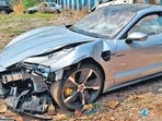 The 17-year-old is the son of a prominent real estate developer from the city whose Porsche was running without a registration number. (HT PHOTO)