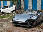 The Porsche was running without a license plate. (PTI) The Porsche was running without a license plate. (PTI)
