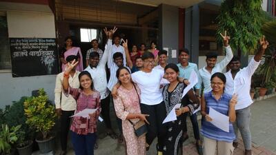 A total 1,423,970 students from the science, commerce and arts streams and higher secondary vocational courses (HSVCs) appeared for the HSC exams this year, out of which 1,329,684 students passed the exam from nine divisions in the state. (HT PHOTO) A total 1,423,970 students from the science, commerce and arts streams and higher secondary vocational courses (HSVCs) appeared for the HSC exams this year, out of which 1,329,684 students passed the exam from nine divisions in the state. (HT PHOTO)