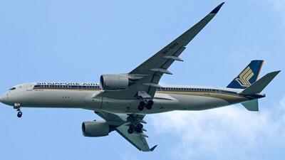 An Airbus A350 Singapore Airlines aircraft approaches for landing at Singapore Changi Airport in Singapore on March 24 (AFP FILE PHOTO/Representative Image)
