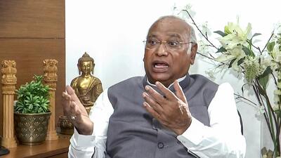 Congress chief Mallikarjun Kharge. (PTI) Congress chief Mallikarjun Kharge. (PTI)