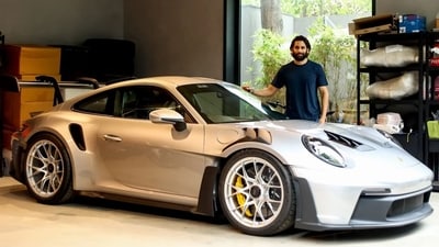 Naga Chaitanya poses with his brand new Porsche. (Pic: Instagram/Porsche Centre Chennai) Naga Chaitanya poses with his brand new Porsche. (Pic: Instagram/Porsche Centre Chennai)