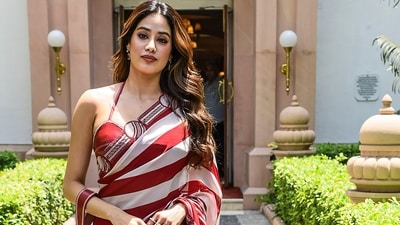 Janhvi Kapoor poses for pictures while promoting her upcoming film Mr and Mrs Mahi in New Delhi. (PTI) Janhvi Kapoor poses for pictures while promoting her upcoming film Mr and Mrs Mahi in New Delhi. (PTI)