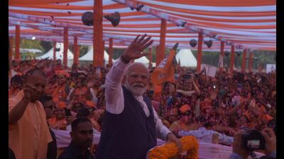 Prime Minister Narendra Modi during a ‘Nari Shakti Samvad’ event organised in his parliamentary constituency Varanasi on Tuesday. (HT Photo) Prime Minister Narendra Modi during a ‘Nari Shakti Samvad’ event organised in his parliamentary constituency Varanasi on Tuesday. (HT Photo)