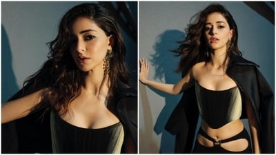 Ananya Panday's current style motto is an eclectic mix of ultra-chic silhouettes and millennial-friendly casual staples. If you follow her Instagram feed, you'll notice that Panday seems to have a penchant for various iterations of the corset. Her new look in a corset blouse and cut-out pants backs our statement. See photos inside. (Instagram) Ananya Panday's current style motto is an eclectic mix of ultra-chic silhouettes and millennial-friendly casual staples. If you follow her Instagram feed, you'll notice that Panday seems to have a penchant for various iterations of the corset. Her new look in a corset blouse and cut-out pants backs our statement. See photos inside. (Instagram)
