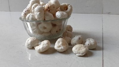 9. Makhana (foxnuts) are rich in protein. They help improve digestion and keep constipation at bay. They are great antiageing foods because they have an abundance of antioxidants. A handful of makhanas every day will also give you youthful skin. (Image by Mohanish Padamwar from Pixabay ) 9. Makhana (foxnuts) are rich in protein. They help improve digestion and keep constipation at bay. They are great antiageing foods because they have an abundance of antioxidants. A handful of makhanas every day will also give you youthful skin. (Image by Mohanish Padamwar from Pixabay )