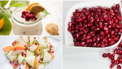 4. Pomegranates are great for fertility, heart health and gut health. Snacking on them at least thrice a week can help you improve your Hb, hair, gut and even make your face glow. (Pixabay) 4. Pomegranates are great for fertility, heart health and gut health. Snacking on them at least thrice a week can help you improve your Hb, hair, gut and even make your face glow. (Pixabay)