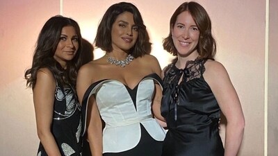 Priyanka Chopra, earlier, gave a glimpse of her outfit, hairstyle and necklace ahead of the event. In a clip, she was seen giving different poses while looking at the camera. She didn't caption the clip but tagged Bvlgari. She also added TRINIX Sweet Dreams as background music. Priyanka Chopra, earlier, gave a glimpse of her outfit, hairstyle and necklace ahead of the event. In a clip, she was seen giving different poses while looking at the camera. She didn't caption the clip but tagged Bvlgari. She also added TRINIX Sweet Dreams as background music.