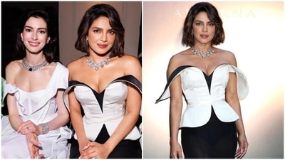 Priyanka Chopra debuts new hair and wears a 200-carat diamond necklace at Bulgari event. (Instagram) Priyanka Chopra debuts new hair and wears a 200-carat diamond necklace at Bulgari event. (Instagram)