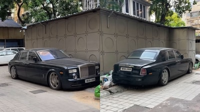 Abandoned Rolls Royce Phantom VII parked in a hotel in Kolkata. (Instagram/@supercarsofkolkata) Abandoned Rolls Royce Phantom VII parked in a hotel in Kolkata. (Instagram/@supercarsofkolkata)