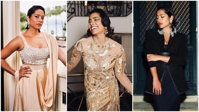 Shahana Goswami and director Sandhya Suri debuted their film Santosh in the Un Certain Regard section at the Cannes Film Festival 2024. The actor has been changing into bespoke ensembles for her appearance at the 77th edition of the film festival. From a Swarovski crystal blouse styled with draped saree to a gilded sheer gown and a stylish all-black ensemble, Shahana has worn it all in the French Riviera town. Check out all the looks she wore. (Instagram) Shahana Goswami and director Sandhya Suri debuted their film Santosh in the Un Certain Regard section at the Cannes Film Festival 2024. The actor has been changing into bespoke ensembles for her appearance at the 77th edition of the film festival. From a Swarovski crystal blouse styled with draped saree to a gilded sheer gown and a stylish all-black ensemble, Shahana has worn it all in the French Riviera town. Check out all the looks she wore. (Instagram)