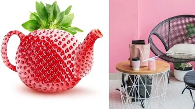 Fruit design teapots and food-themed walls are part of the culinarycore trend ((L) Shutterstock, (R) Unsplash) Fruit design teapots and food-themed walls are part of the culinarycore trend ((L) Shutterstock, (R) Unsplash)