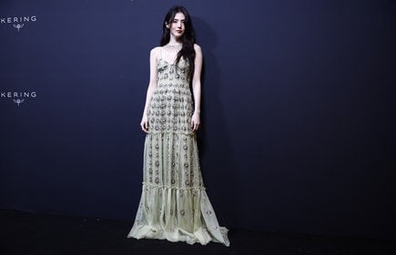 Han So Hee poses during a photocall for the 2024 Kering Women In Motion Awards and Cannes Film Festival Presidential Dinner. (REUTERS)